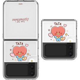 [S2B] BT21 Baby Sketch Galaxy Z Flip4 Transparent Slim Case - Wireless Charging, Hard Case, Strap Case, Transparent Case-Made in Korea